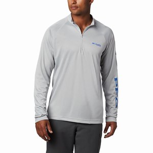 Columbia PFG Terminal Tackle™ 1/4 Zip Pullover Herr Grå/Blå (DNWUV9243)